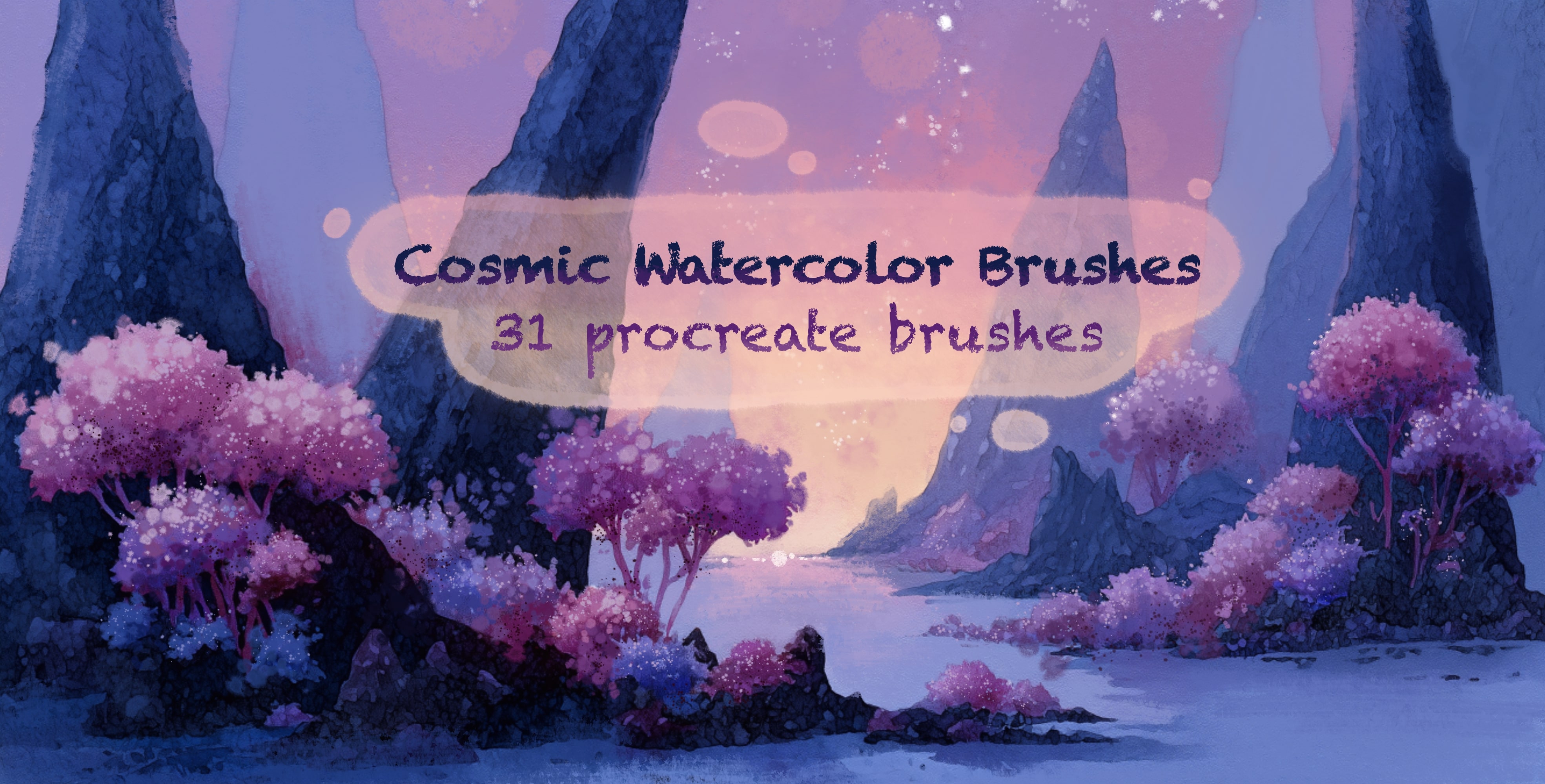 cosmic watercolor brushes